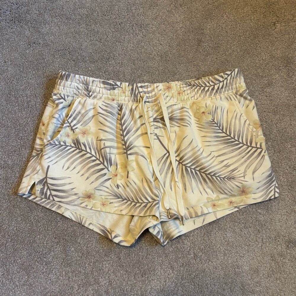 PJ Salvage Paradise Dream Shorts Loungewear Butter Yellow Palms Medium
